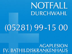 Notfall Durchwahl 05281 99 15 00